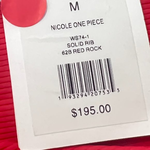 Anthropologie Onia Nicole Ribbed One-Piece Swimsuit Red Rock Medium NWT - Picture 7 of 7